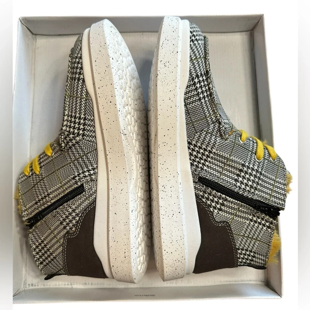 Romika Womens Helsinki 02 Boot Black Yellow Merino Kombi 38 US 7 New Plaid y2k